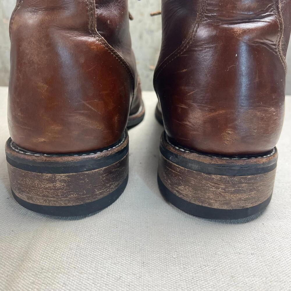 Thursday Boots Everyday Captain Men's 11.5 D Cap Toe Brown Leather Leather Laces - Picture 7 of 9